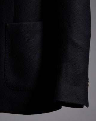 Luigi Bianchi Mantova Hybrid Hooded Black Blazer 4537