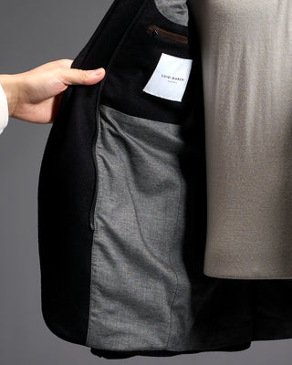 Luigi Bianchi Mantova Hybrid Hooded Black Blazer 4541