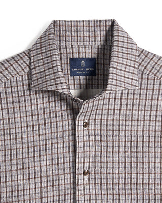 Emanuel Berg Full Button Jersey Knit Shirt 2495