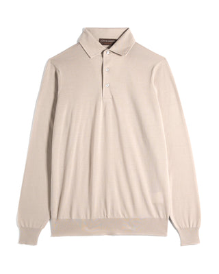 Filippo De Laurentiis 16 Gauge Royal Merino One Piece Collar Polo 4429