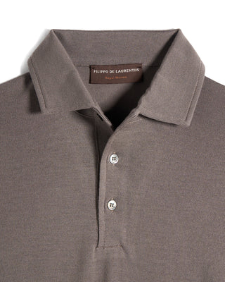 Filippo De Laurentiis 16 Gauge Royal Merino One Piece Collar Polo 4416