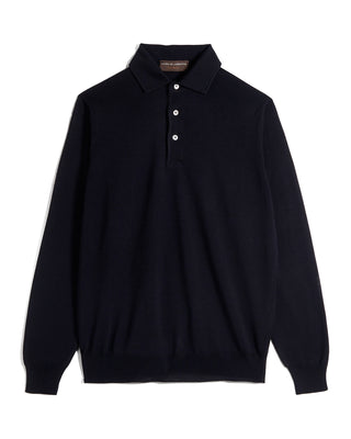 Filippo De Laurentiis 16 Gauge Royal Merino One Piece Collar Polo 4393