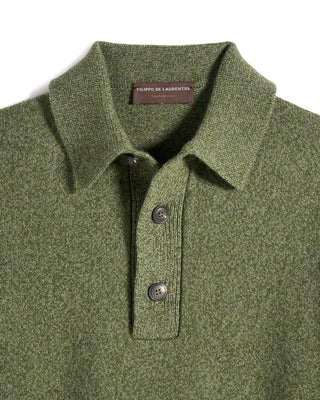 Filippo De Laurentiis Marled Wool Cashmere Polo 5687