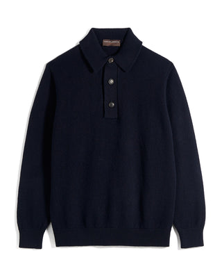 Filippo De Laurentiis Marled Wool Cashmere Polo 5677
