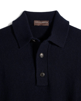 Filippo De Laurentiis Marled Wool Cashmere Polo 5683