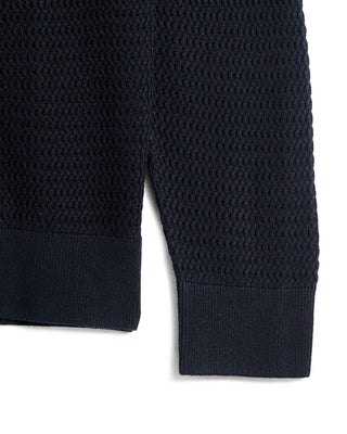 Bugatti Chainlink Knit Half Zip Sweater 4224