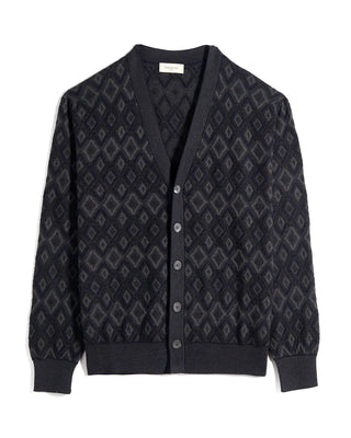 Piacenza 1733 Silk Blend Diamond Jacquard Cardigan 4833