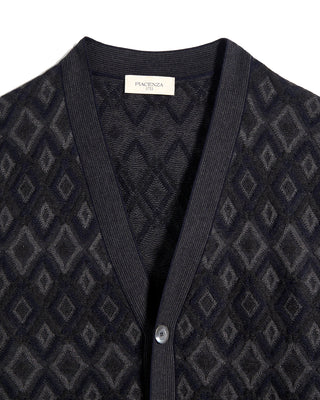 Piacenza 1733 Silk Blend Diamond Jacquard Cardigan 4835