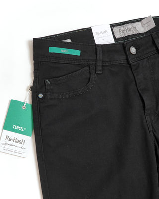 Re Hash Rubens Cotton Tencel Twill Five Pocket Pants Black  1