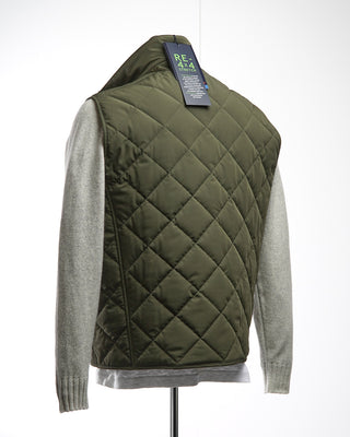 Paul  Shark Green Typhoon Re 4X4 Stretch Quilted Vest Green 