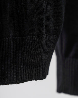 Paul  Shark Black Typhoon Wool Half Zip Sweater Black  5