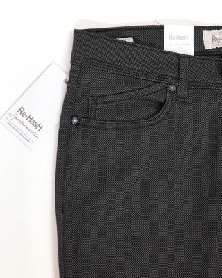 Re HasH Stretch Modal  Cotton Tailored 5 Pocket Pants Grey  Black  1