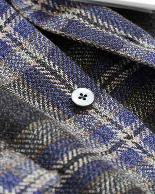 Xacus Legacy Collection Plaid Overshirt Blue  4