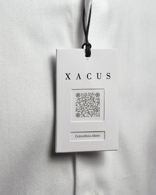 Xacus Soft Cotton Lyocell Flannel Dress Shirt White  2