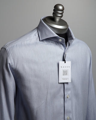 Xacus Soft Cotton Lyocell Flannel Dress Shirt Light Blue  5