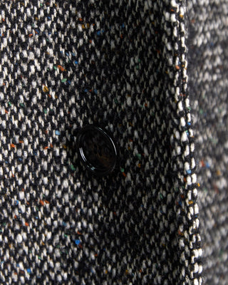 Tagliatore Charmed Donegal Raglan Sleeve Street Topcoat Salt  Pepper 604