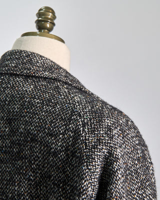 Tagliatore Charmed Donegal Raglan Sleeve Street Topcoat Salt  Pepper 605