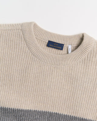Paul  Shark Re Wool Crewneck With Shark Label Off White 0 2