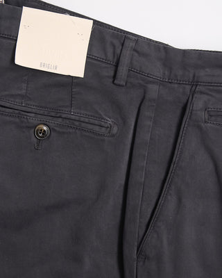 Briglia 1949 Easy Fit Stretch Brushed Cotton All Day Smart Casual Pants Charcoal 411