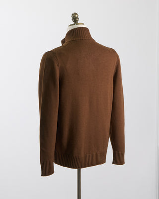Gran Sasso Coreana Knit Cardigan Jacket Tobacco 440