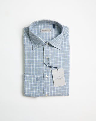 Paul  Shark Riviera Cotton Linen Cashmere Shirt Light Blue 0
