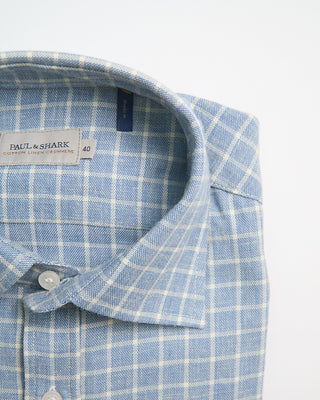 Paul  Shark Riviera Cotton Linen Cashmere Shirt Light Blue 0 3