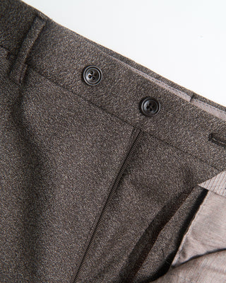 Tagliatore 100% Virgin Wool Super 110s Elegant Marled Semi Constructed Suit Tan  Brown  16