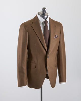 Tagliatore Natural Stretch Camel Super 120s Wool Semi Constructed Suit Camel 2672