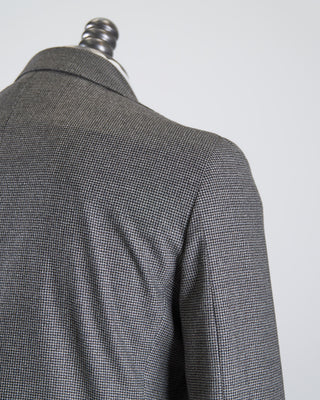 100% Virgin Wool Stretch Micro Gingham Semi-Constructed Suit