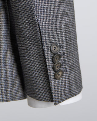 100% Virgin Wool Stretch Micro Gingham Semi-Constructed Suit