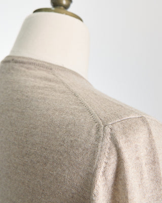 Gran Sasso Lightweight Wool V Neck Taupe  4