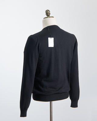 Gran Sasso Lightweight Wool V Neck Black 