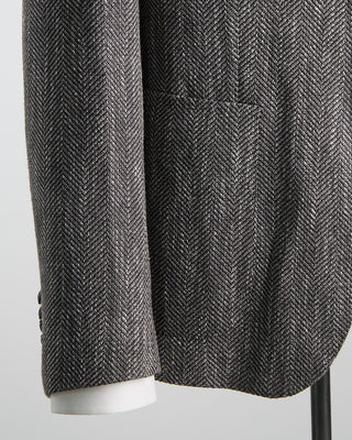 Tagliatore The Perfect Fit Herringbone Soft Sport Jacket Grey  Black 0 10
