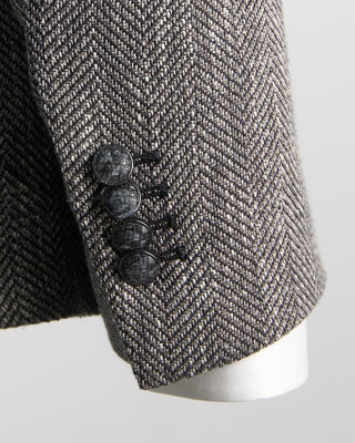 Tagliatore The Perfect Fit Herringbone Soft Sport Jacket Grey  Black 0 8