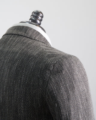 Tagliatore The Perfect Fit Herringbone Soft Sport Jacket Grey  Black 0 9
