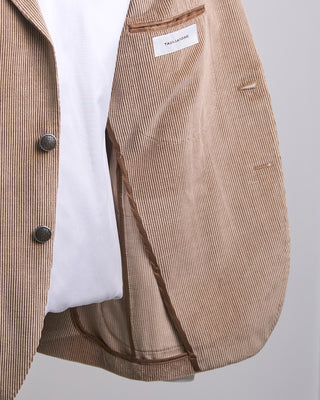 Tagliatore Cotton  Cashmere Elegant Corduroy Soft Sport Jacket Sand  1