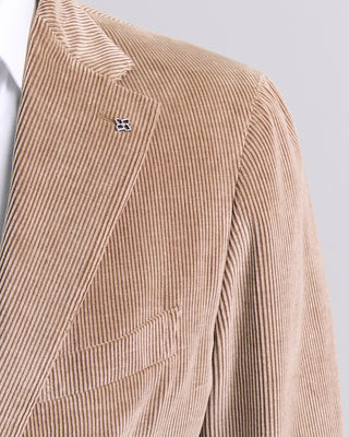 Tagliatore Cotton  Cashmere Elegant Corduroy Soft Sport Jacket Sand  3
