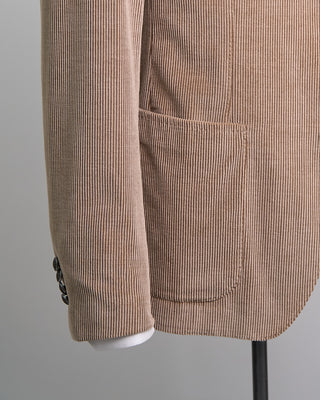 Tagliatore Cotton  Cashmere Elegant Corduroy Soft Sport Jacket Sand  5