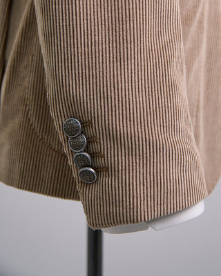 Tagliatore Cotton  Cashmere Elegant Corduroy Soft Sport Jacket Sand  7
