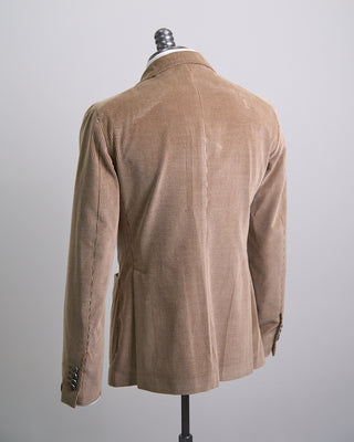 Tagliatore Cotton  Cashmere Elegant Corduroy Soft Sport Jacket Sand  8