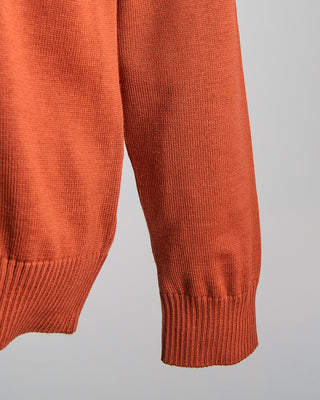 Paul  Shark Wool Half Zip Sweater With Typhoon Fabric And Moon Badge Orange 0 3