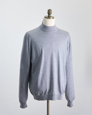 Gran Sasso Lightweight Wool Mockneck Grey 