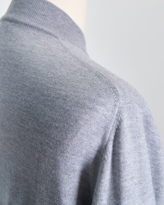 Gran Sasso Lightweight Wool Mockneck Grey  4