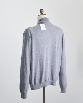 Gran Sasso Lightweight Wool Mockneck Grey  7