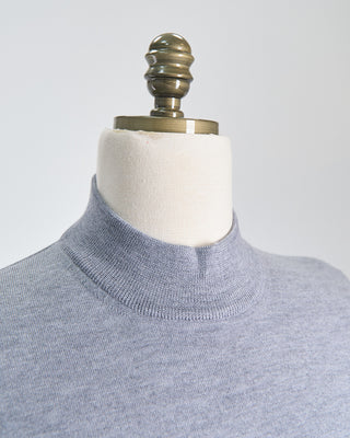 Gran Sasso Lightweight Wool Mockneck Grey  8