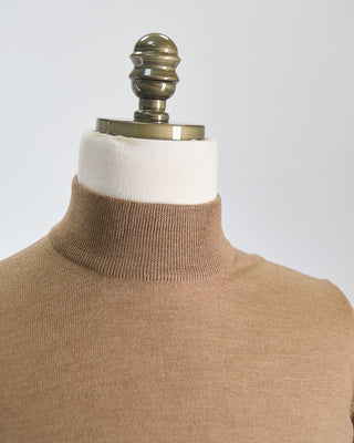 Gran Sasso Lightweight Wool Mockneck Gold  2