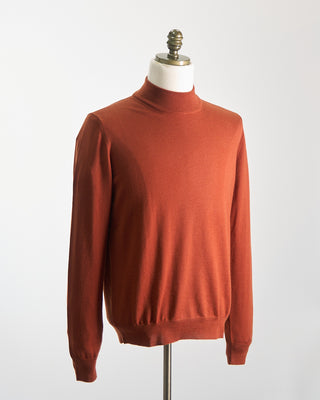 Gran Sasso Lightweight Wool Mockneck Orange 