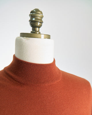 Gran Sasso Lightweight Wool Mockneck Orange  2