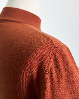 Gran Sasso Lightweight Wool Mockneck Orange  5