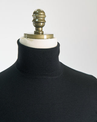 Gran Sasso Lightweight Wool Turtleneck Black  2